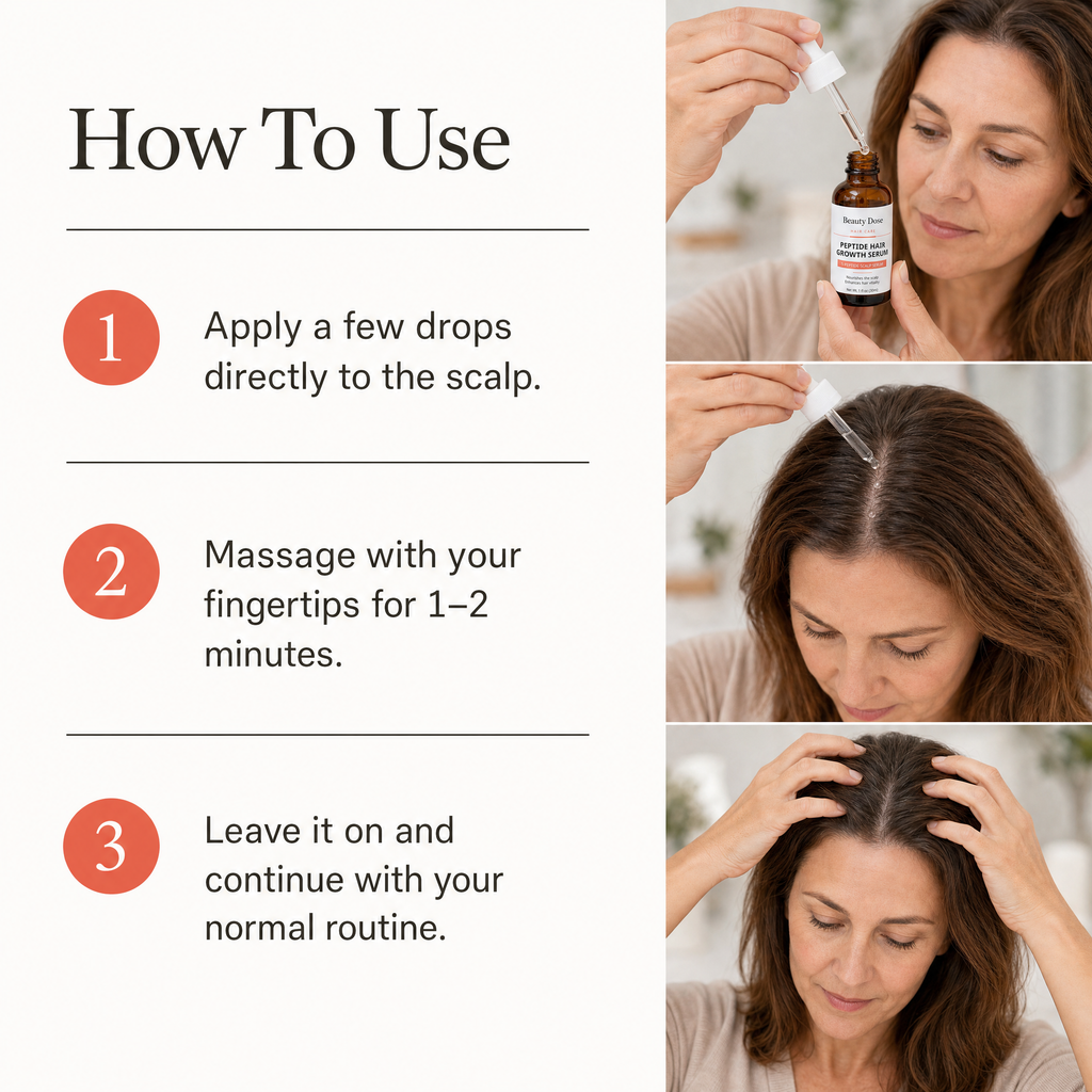 How to use Beauty Dose Peptide Hair Serum